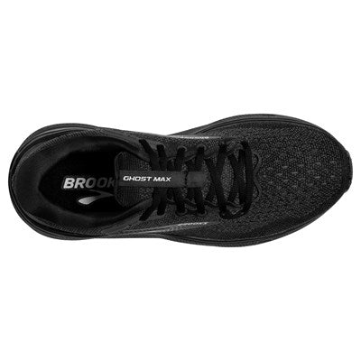 Brooks Womens Ghost Max - Black/Black/Ebony Wide - D Width- Neutral