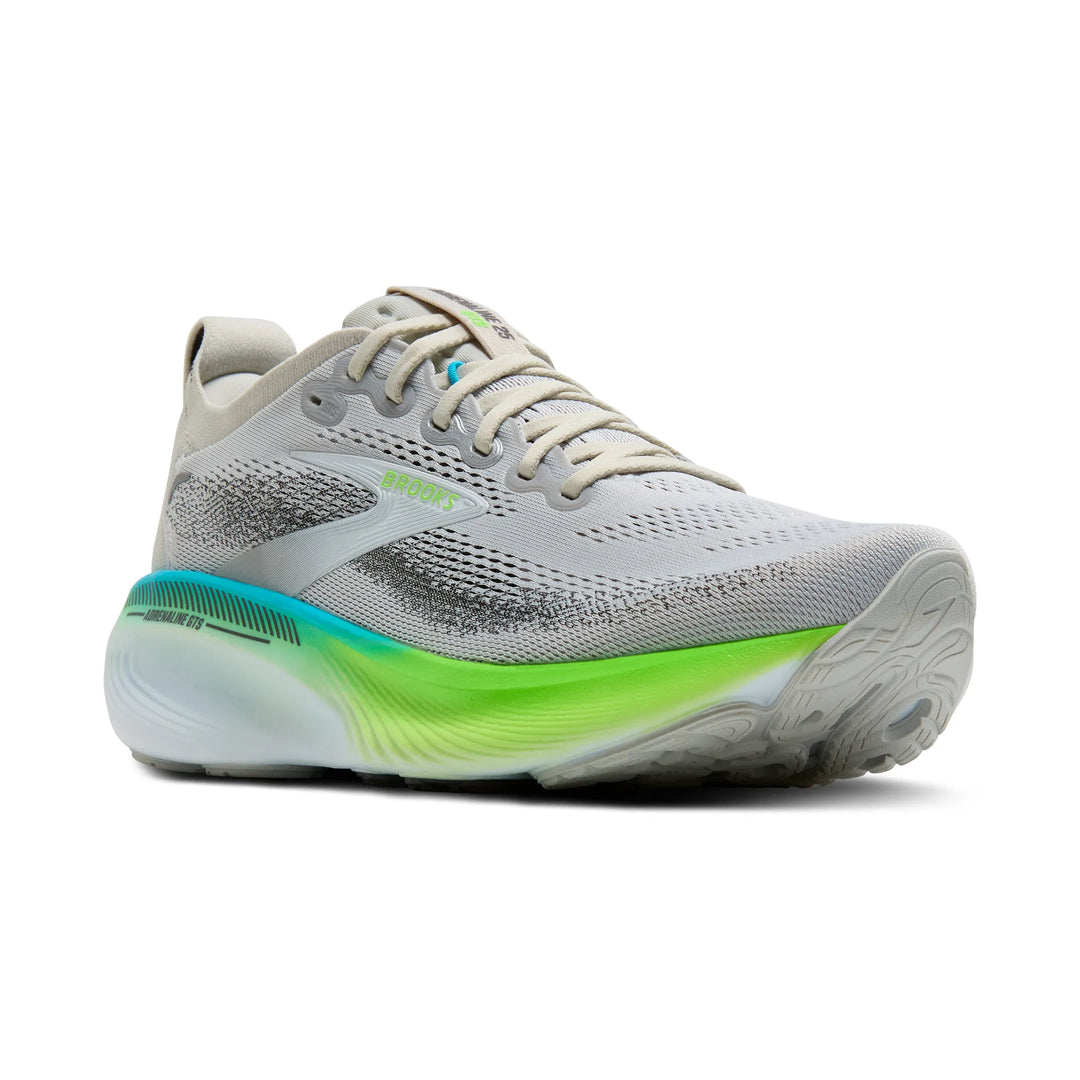 Brooks Mens Adrenaline GTS 25 - Oyster/Green Gecko/Blue - Stability - SS26
