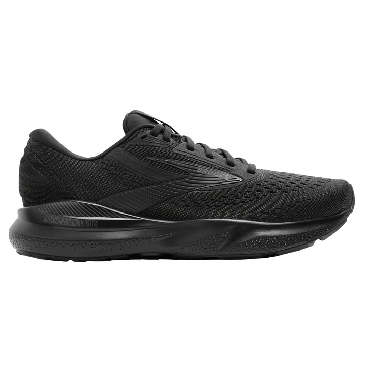 Brooks Mens Adrenaline GTS 24 Extra Wide - 4E Width - Black/Black/Ebony - Stability - SS25