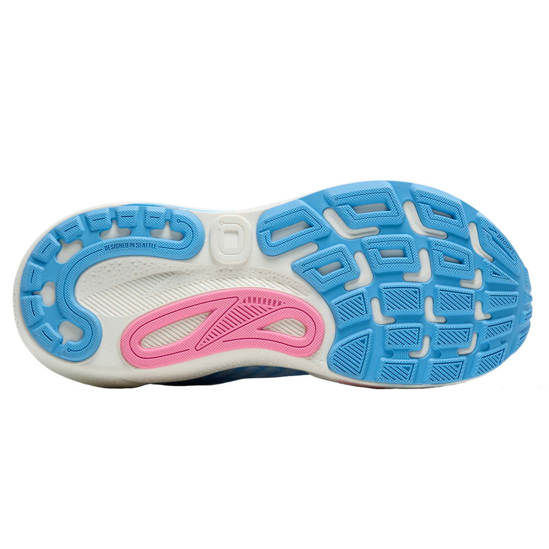 Brooks Womens Adrenaline GTS 24 Bonnie Blue Grey Pink Stability Run North West