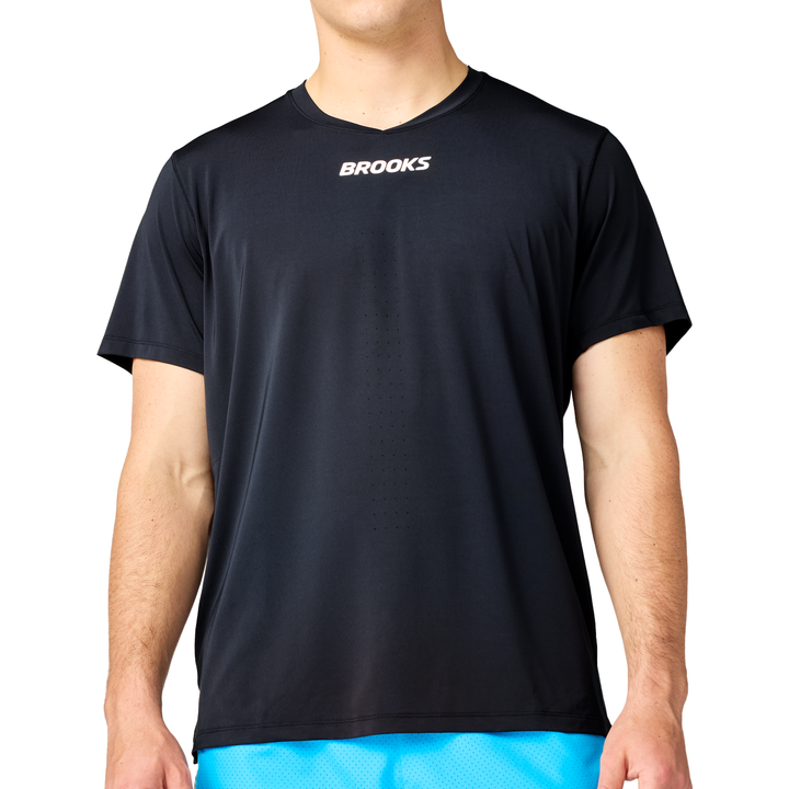 Brooks Mens Dash Cooling S/S Tee - Black - AW26