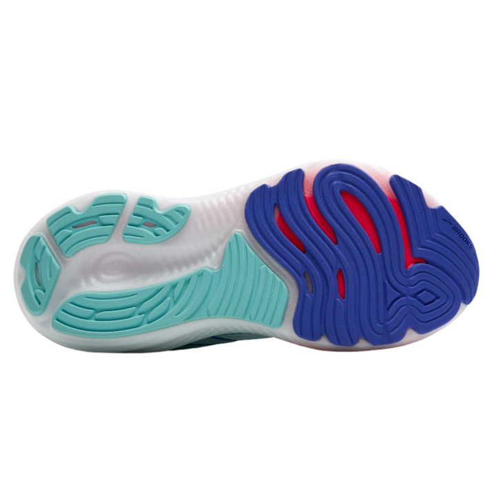 Brooks Womens Glycerin GTS 22 Wide - D Width - White/Limpet Shell/Amparo Blue - Stability - SS25