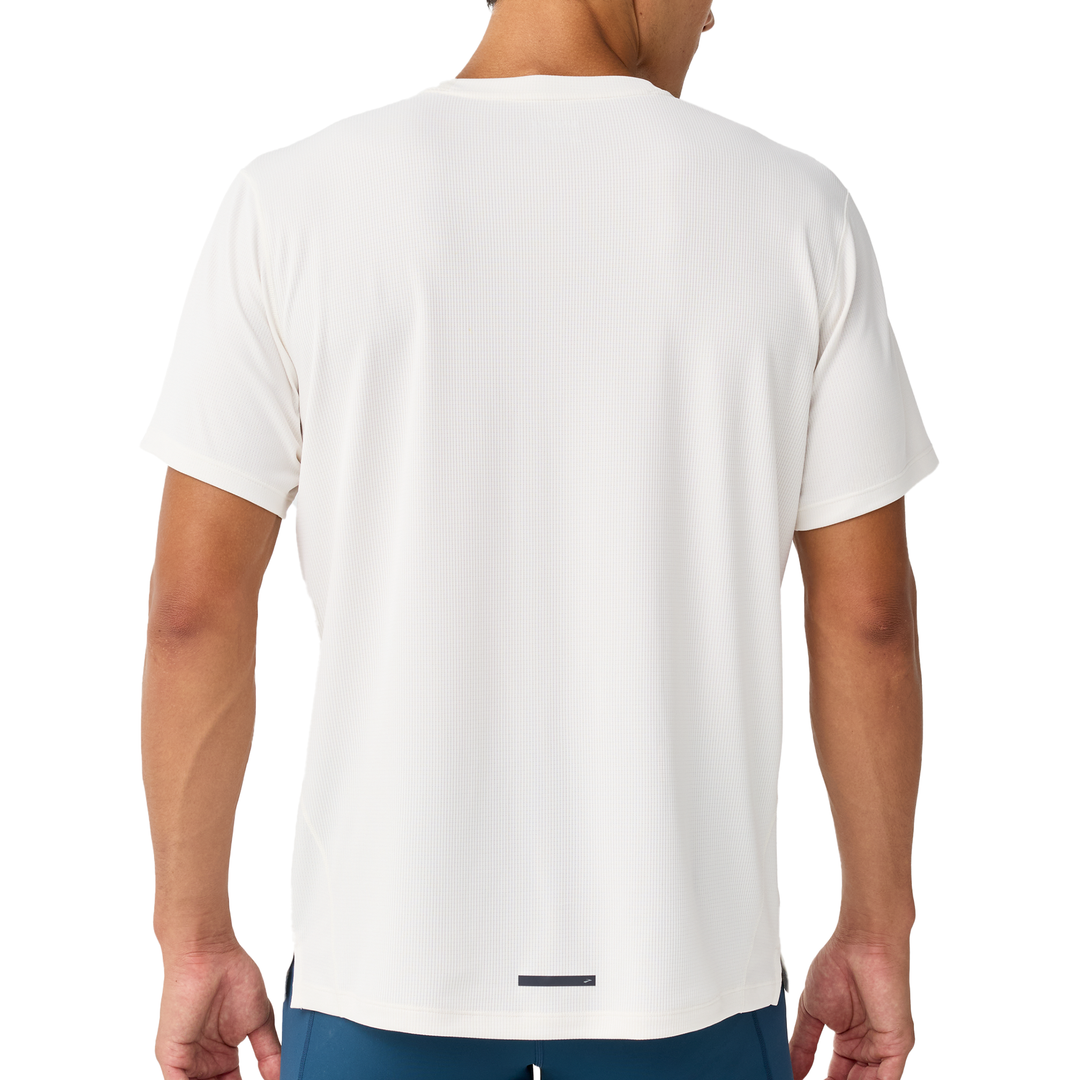 Brooks Mens Dash Reflective Short Sleeve - Bone/Reflective - AW26