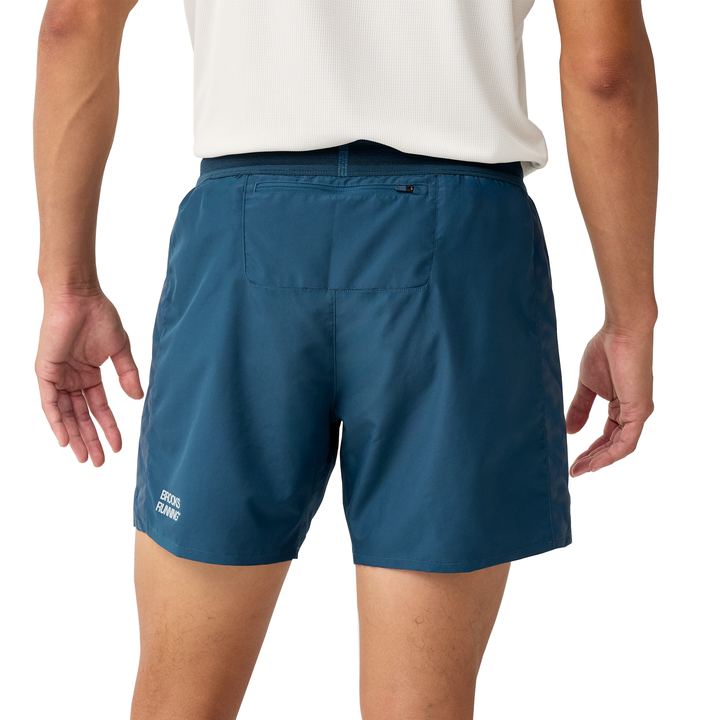 Brooks Mens Dash Short - Reflective Wordmark/Indigo - AW26
