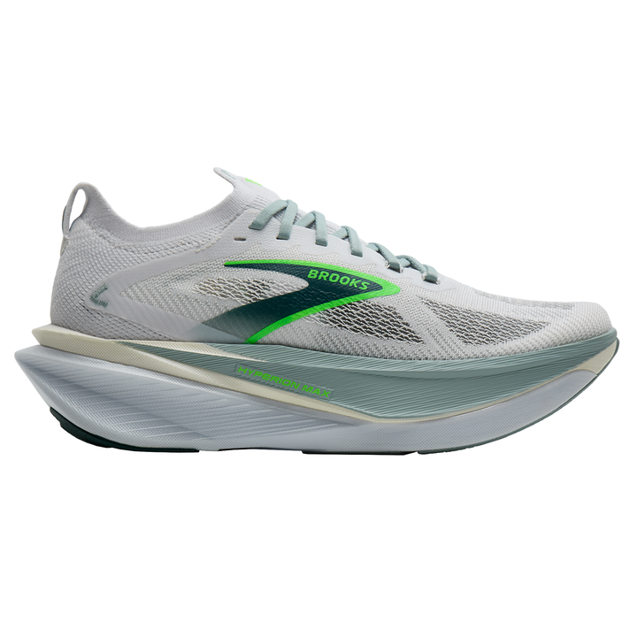 Brooks Mens Hyperion Max 3 - White/Grey Mist/Green - Neutral - SS26