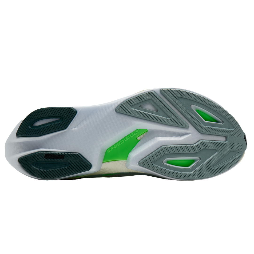 Brooks Mens Hyperion Max 3 - White/Grey Mist/Green - Neutral - SS26