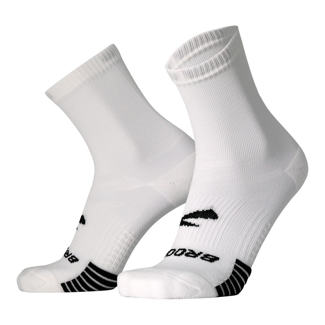 Brooks Unisex Ghost Lite Crew Run Sock (2 Pack) - White