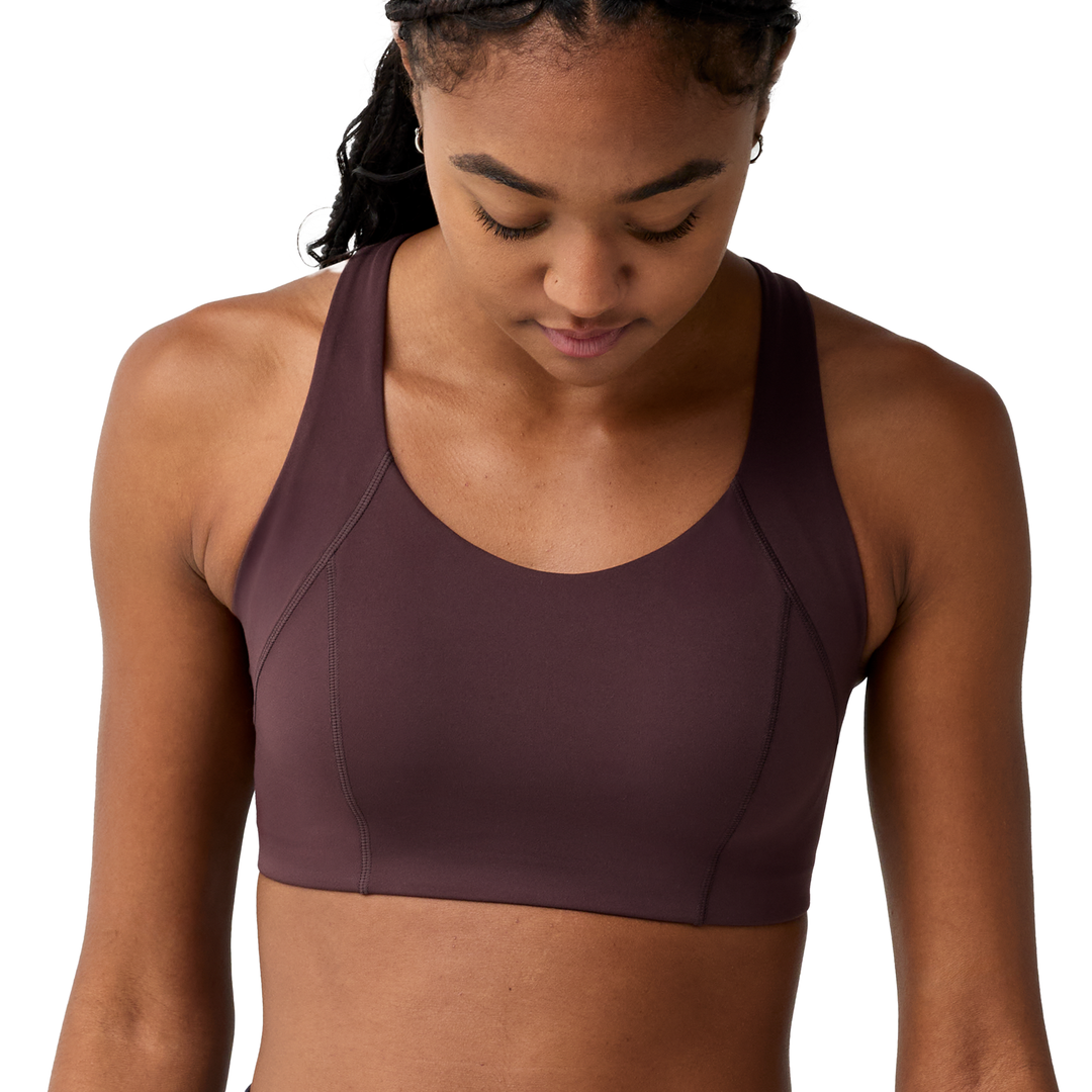 Brooks Womens Chaser Padded Sports Bra - Cocoa - AW26