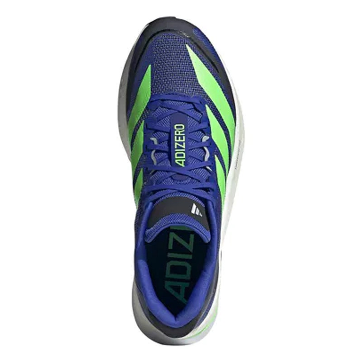 Adidas Mens Adizero Boston 13 - Lucid Blue/Lime Burst/Core Black - Neutral - AW25