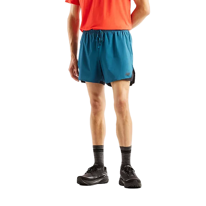 New Balance Mens RC Essential 5" Short - Streamsong/Black - AW26