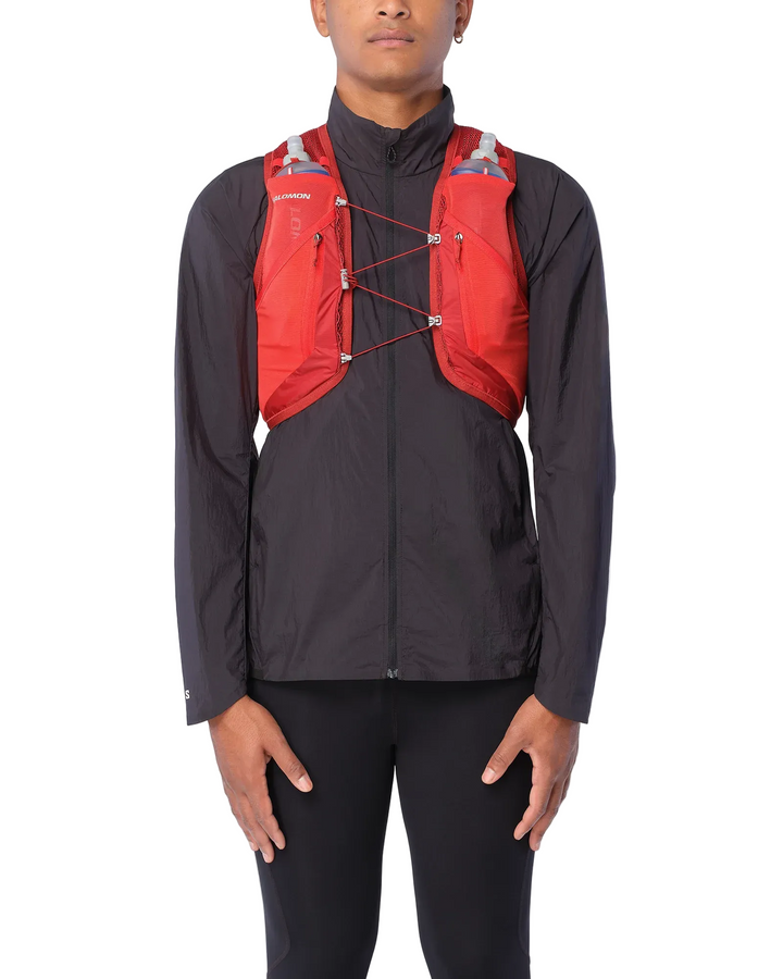 Salomon Active Skin 12 Unisex Vest with Flasks - Red Dahlia/High Risk Red
