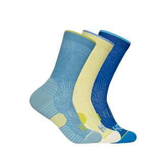 Hoka Unisex Crew Run Sock 3-Pack - Alpine Blue/Cardamon/Ultramarine