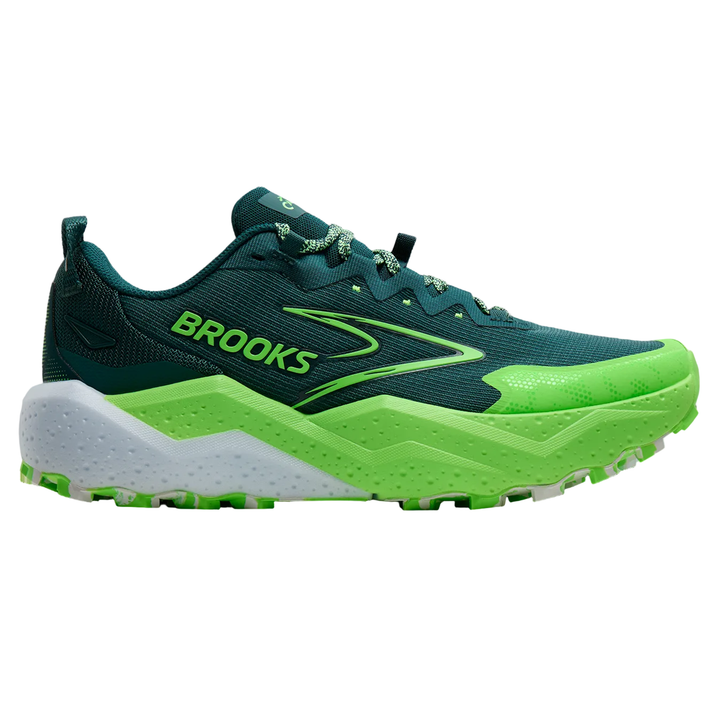 Brooks Herren Caldera 8 – Atlantic Deep/Grün/Weiß – Trail – SS26
