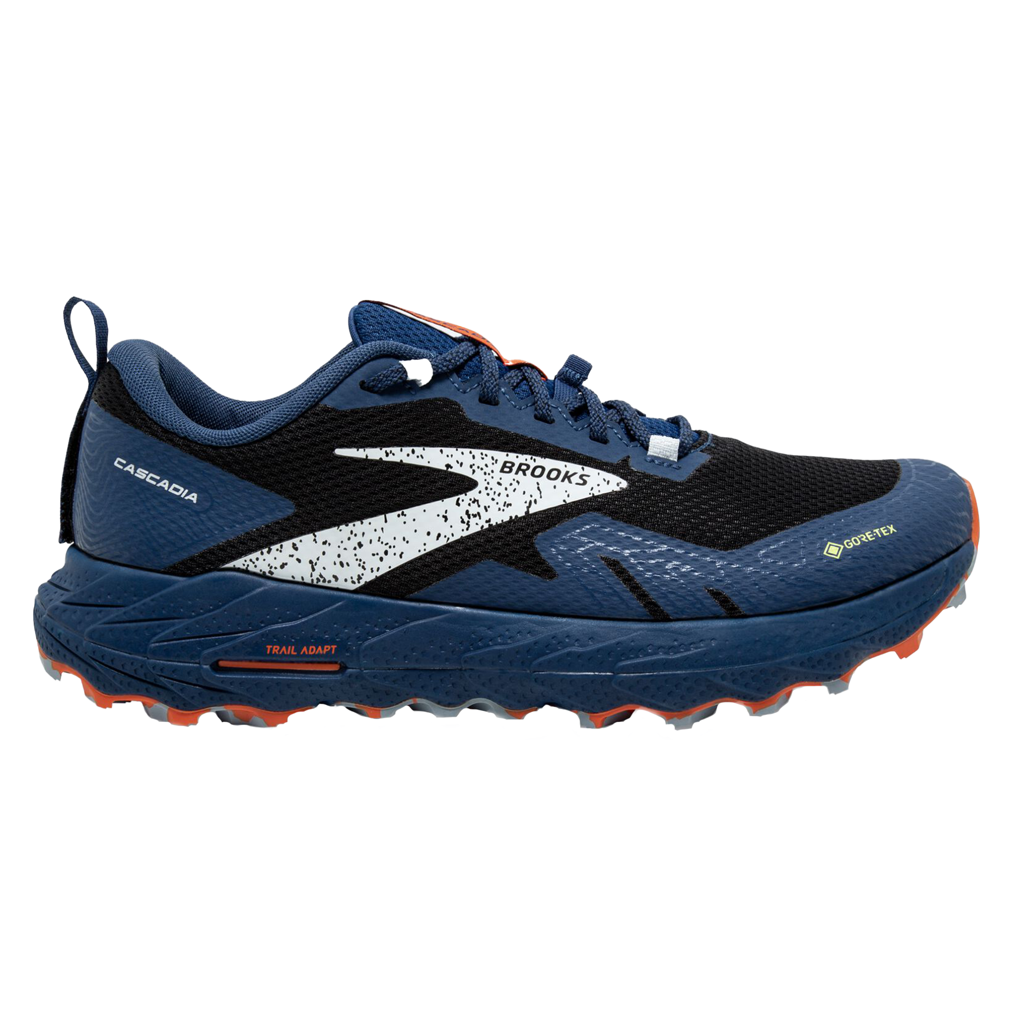 Brooks Mens Cascadia 17 GTX - Black/Blue/Firecracker - Trail