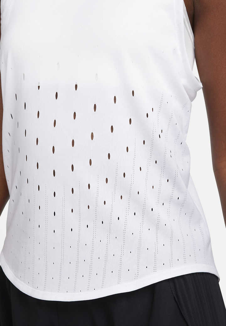 Nike Womens Dri-FIT ADV Aeroswift Singlet - White/Black/Black - FA25