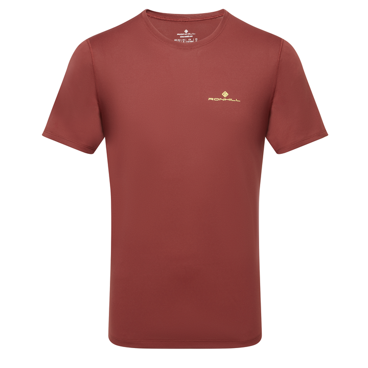 RonHill Mens Core S/S Tee - Chestnut/Acid - AW25