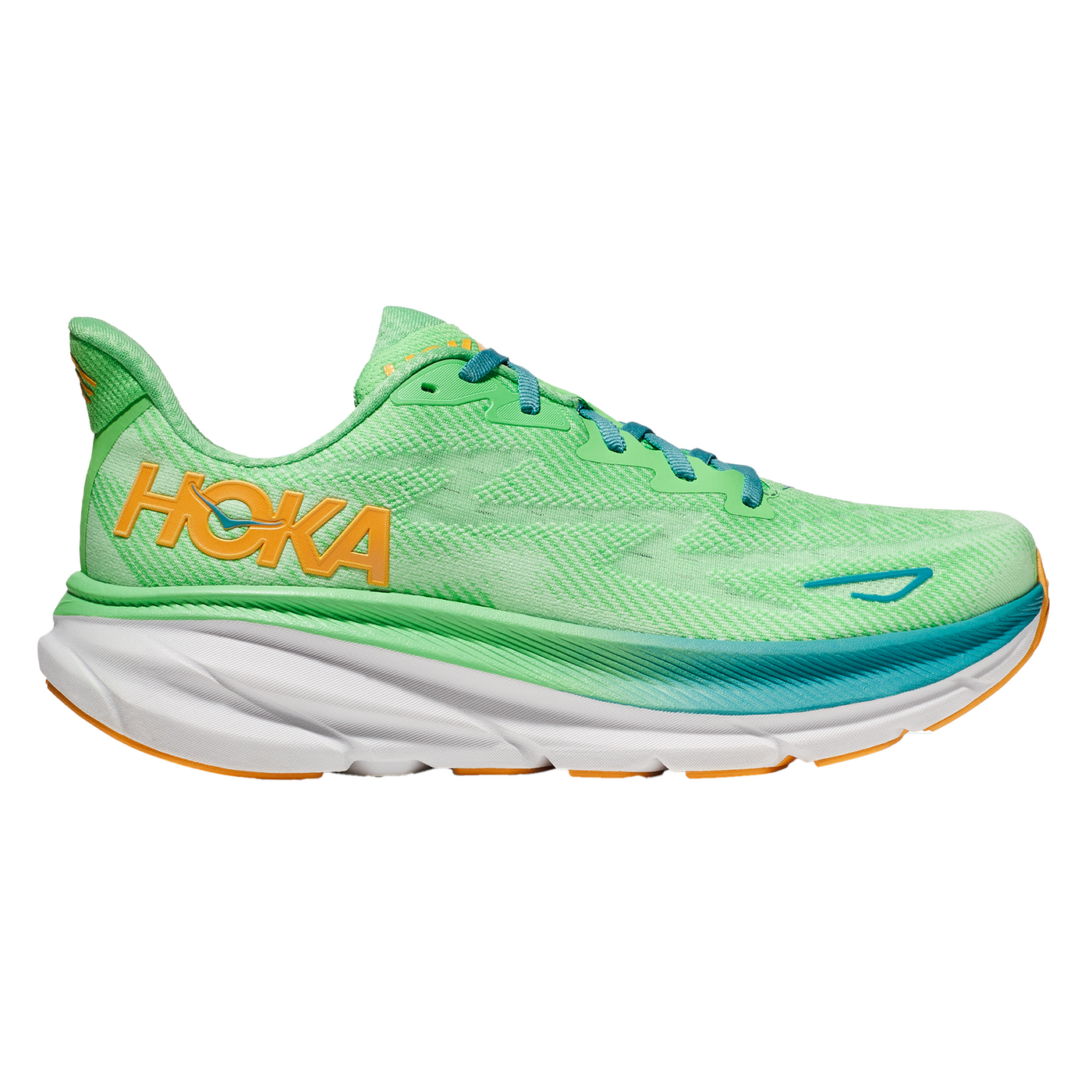 Hoka Mens Clifton 9 - Zest/Lime Glow - Neutral