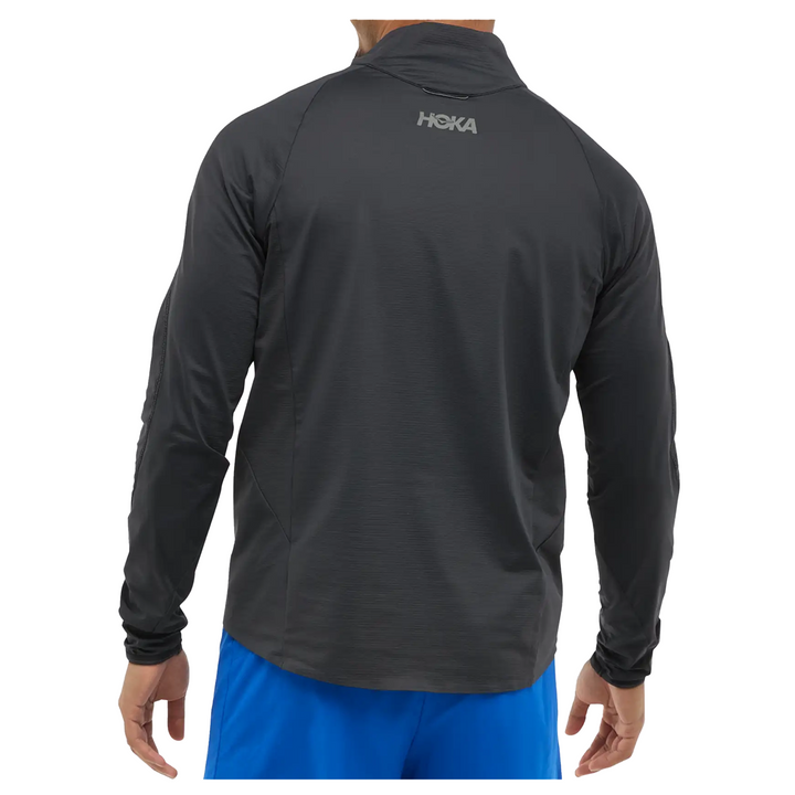 Hoka Mens Glidetech Quarter Zip - Black