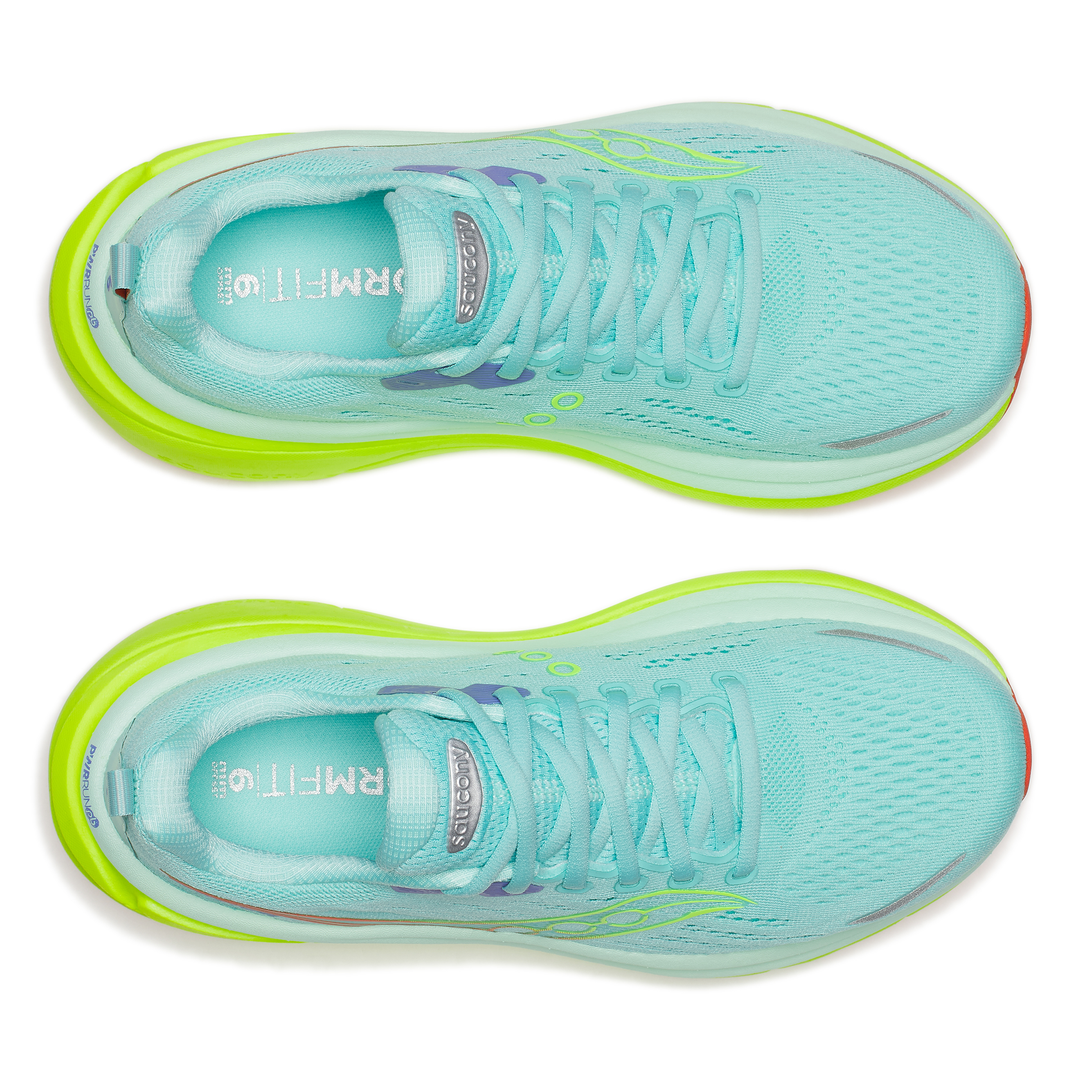 Saucony Womens Hurricane 25 - Aqua/Citron - Stability - SS26
