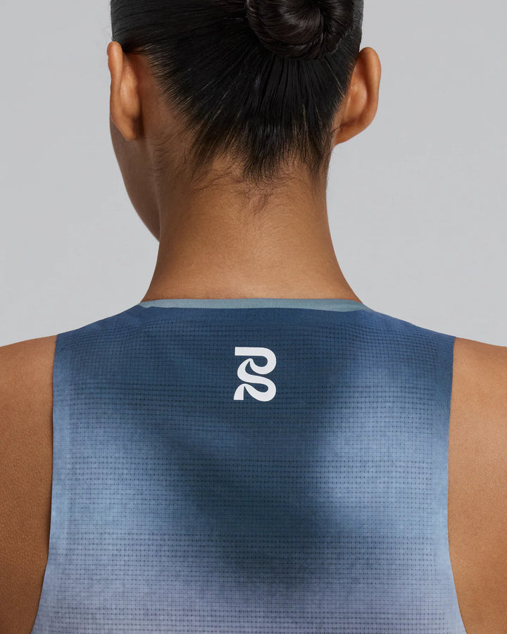 Bandit Womens Tank Singlet - Aegean Blue Wave Print - SS26
