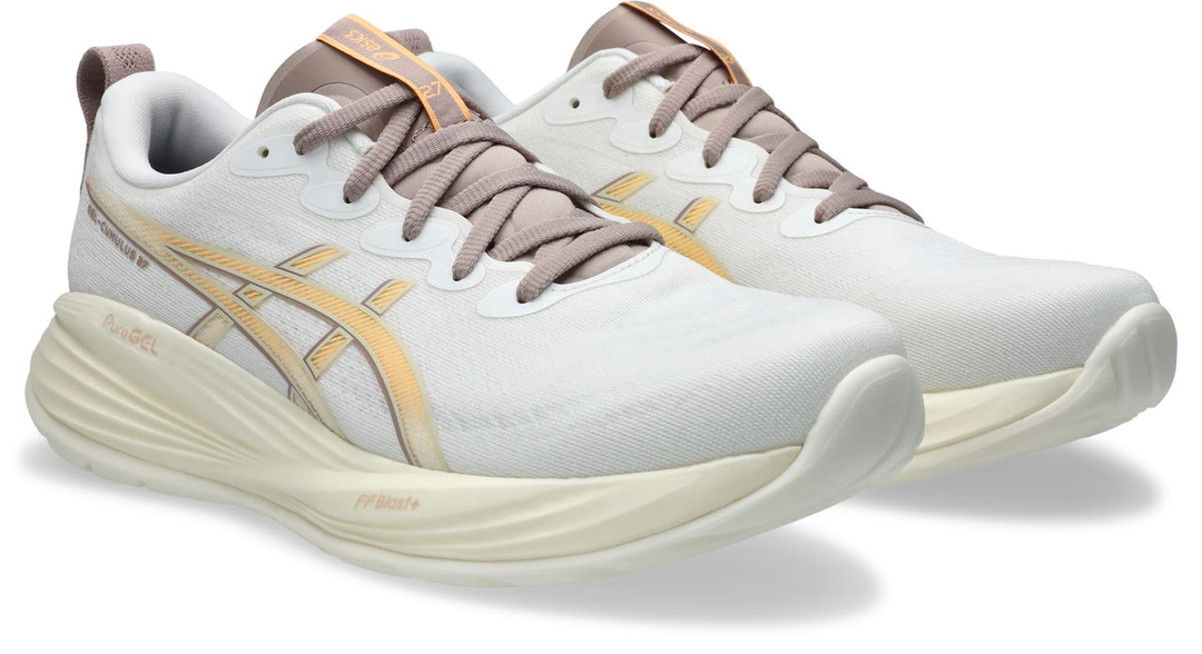 Asics Hommes Gel Cumulus 27 - Blanc/Fauve - Neutre - AW25