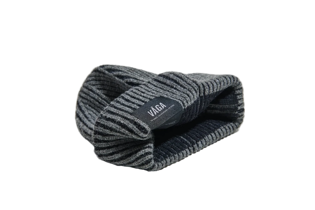 Vaga Midweight Beanie - Charcoal/Black - AW25