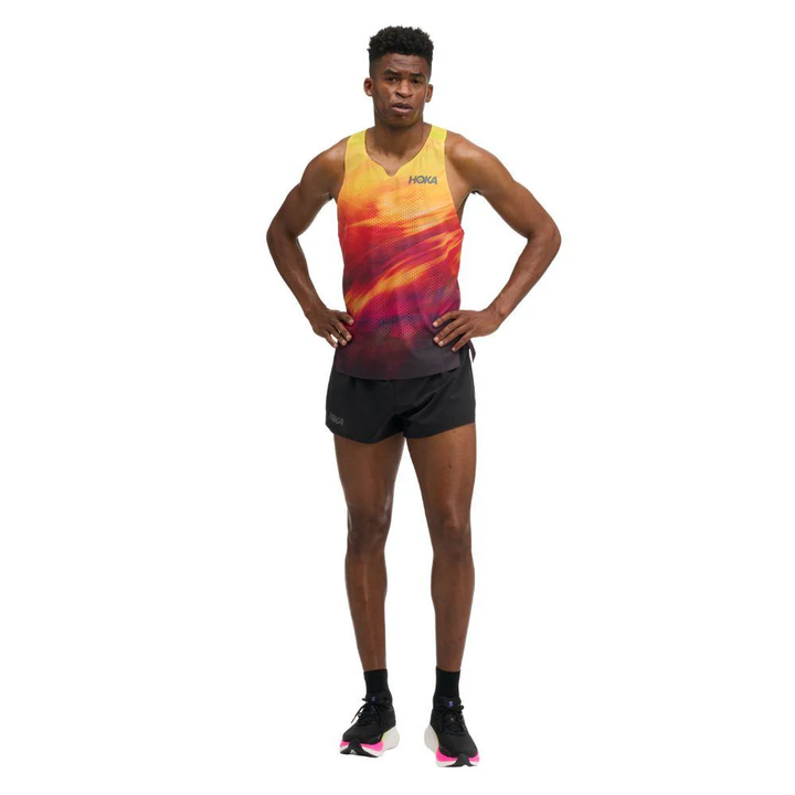Hoka Mens Race Day Singlet - Hoka Citrus Print - AW26