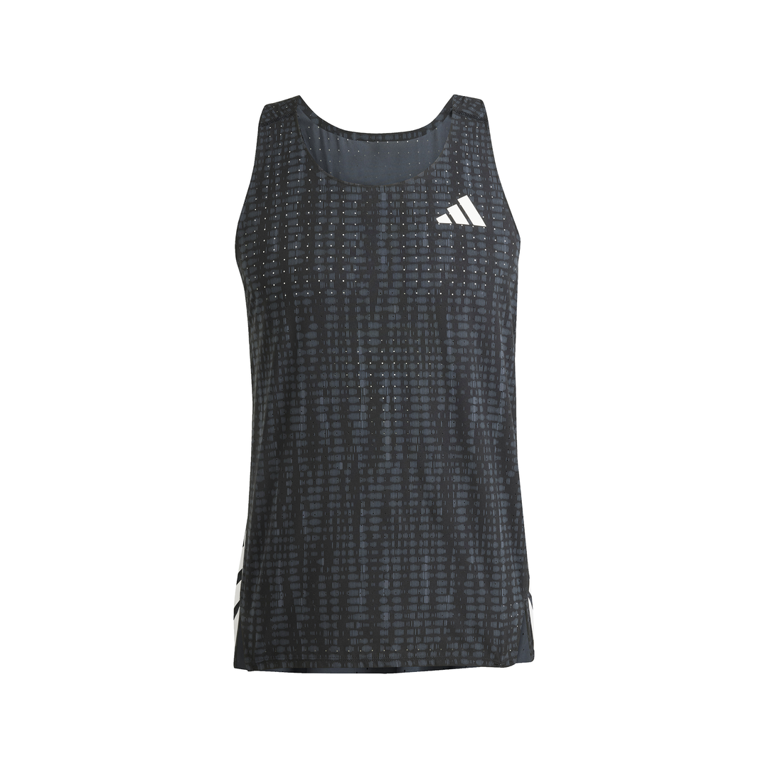 Adidas Mens Adizero Singlet - Carbon/Black