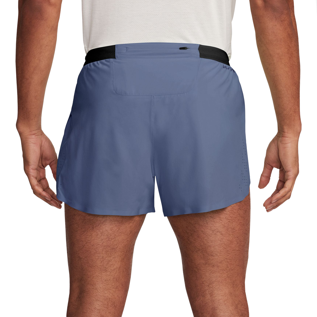 Short Aeroswift doublé Nike Dri-FIT ADV 4" pour hommes - Bleu diffus/Noir