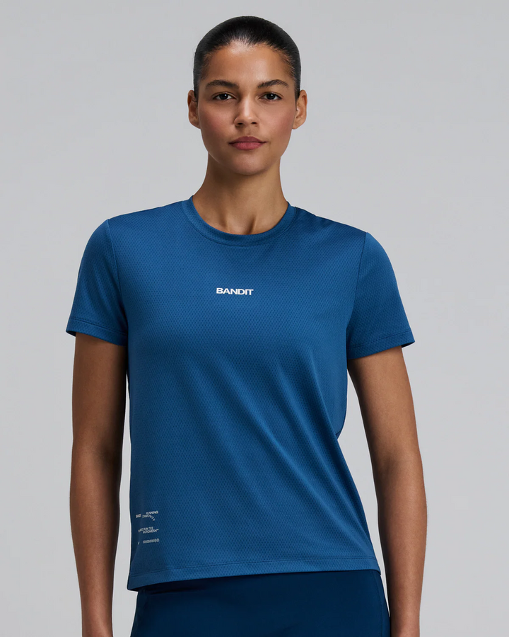Bandit Womens Short Sleeve Micromesh Tee - Aegean - SS26