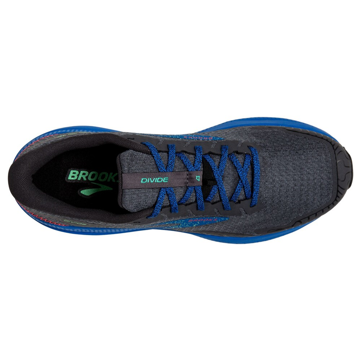 Brooks Mens Divide 4 - Ebony/Black/Victoria Blue - Trail