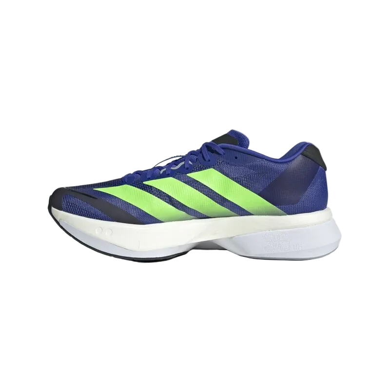 Adidas Mens Adizero Boston 13 - Lucid Blue/Lime Burst/Core Black - Neutral - AW25