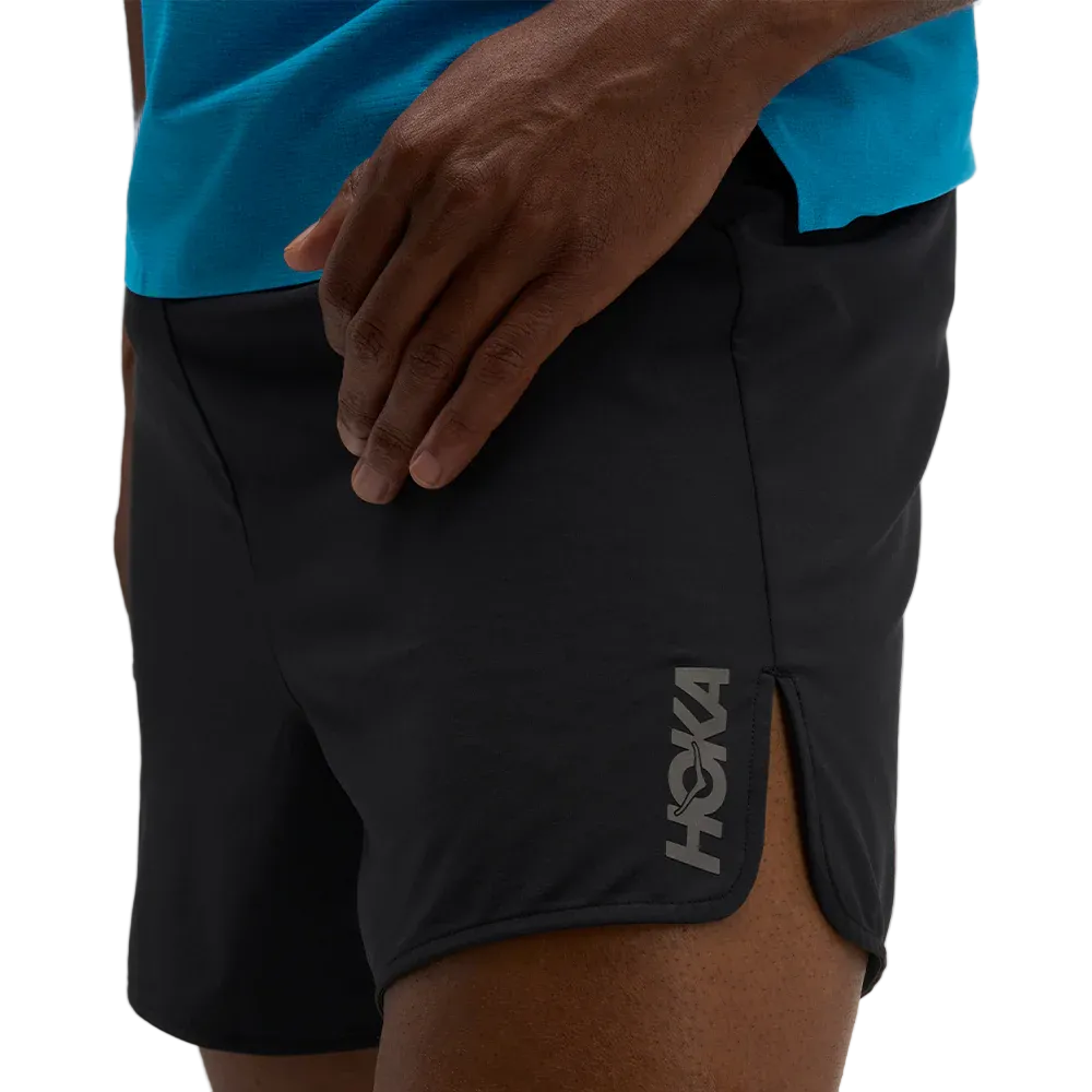 Hoka Mens Glide 5" Short with Brief - Black - AW26
