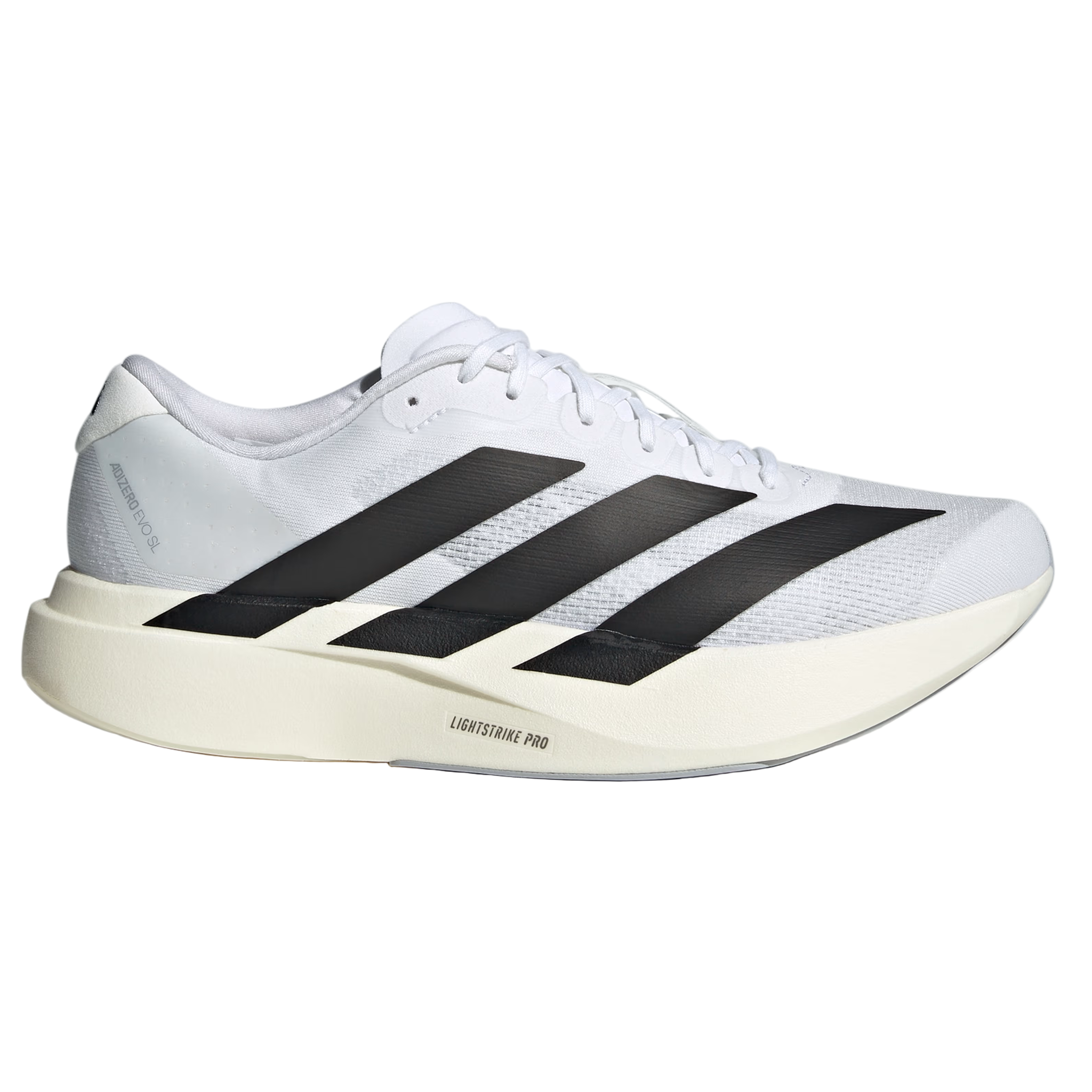 Adidas Mens Adizero Evo SL - Cloud White/Core Black/Cloud White - Neutral - AW25