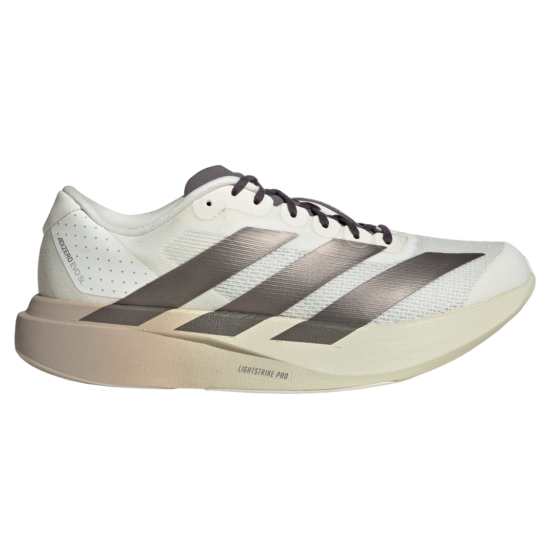 Adidas Mens Adizero Evo SL - Off White/Aurora Coffee Metallic/Matte Silver - Neutral - AW26