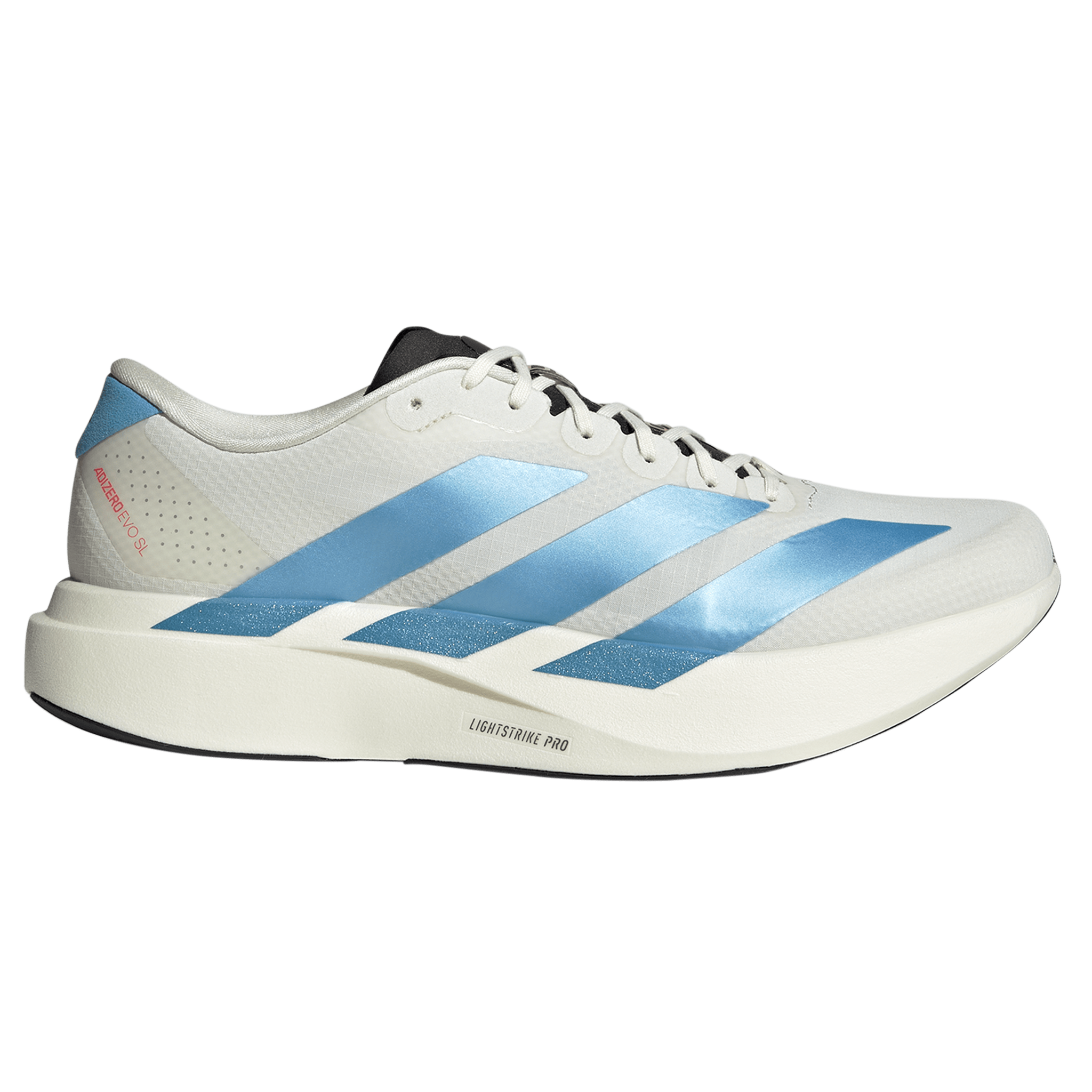 Adidas Mens Adizero Evo SL Woven - Off White/Light Blue/Bright Red - Neutral - AW26