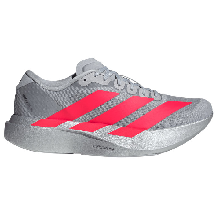 Adidas Womens Adizero Evo SL - Silver Metallic/Lucid Red/Iron Metallic - Neutral - SS25