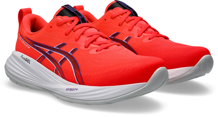 Asics Hommes Gel Cumulus 27 - Flash Rouge/Blanc - Neutre - AW25