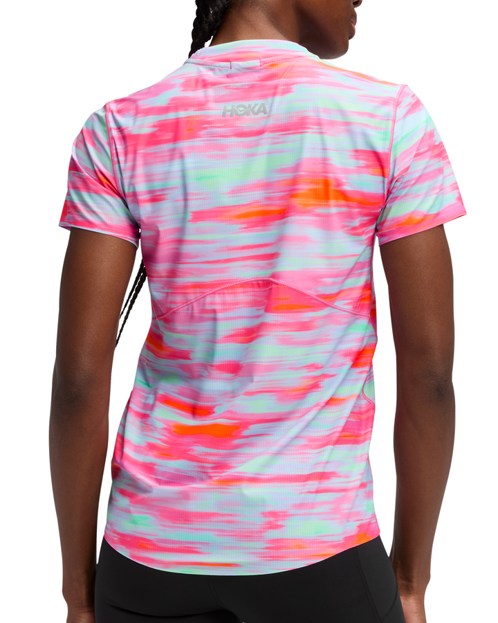 Hoka Womens Airolite Run Short Sleeve 2.0 - Pink Blurr