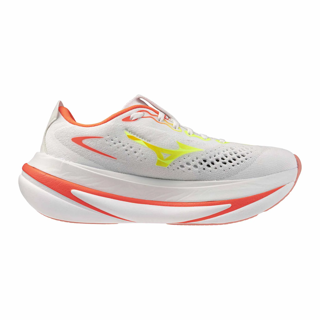 Mizuno Womens Sky Prime - White/Lime Pulp/Lava Orange - Neutral - AW26