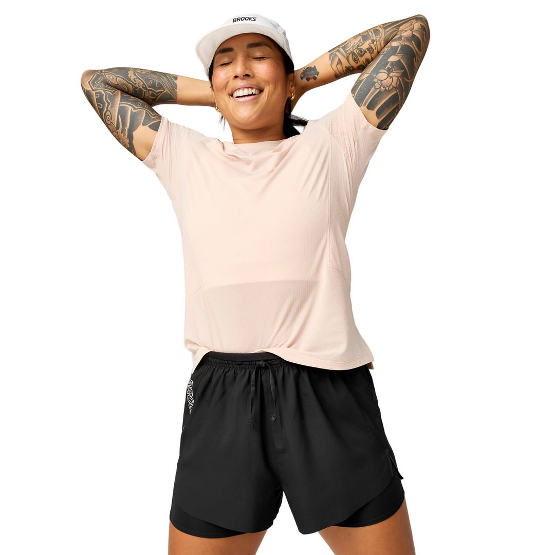 Brooks Womens Cascadia 2-in-1 Short - Black