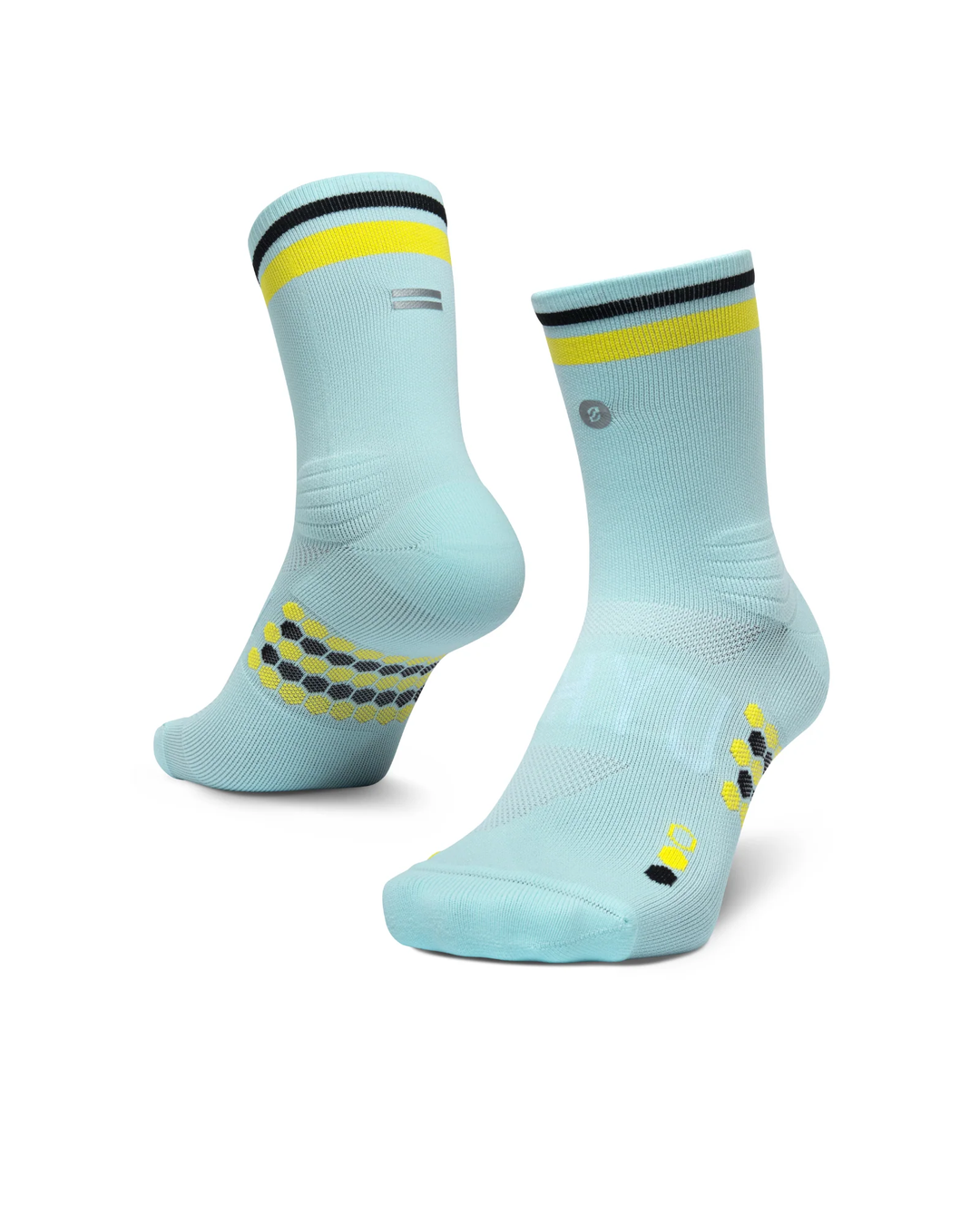 SHYU Racing Half Crew Socks - Ciel/Yellow/Black