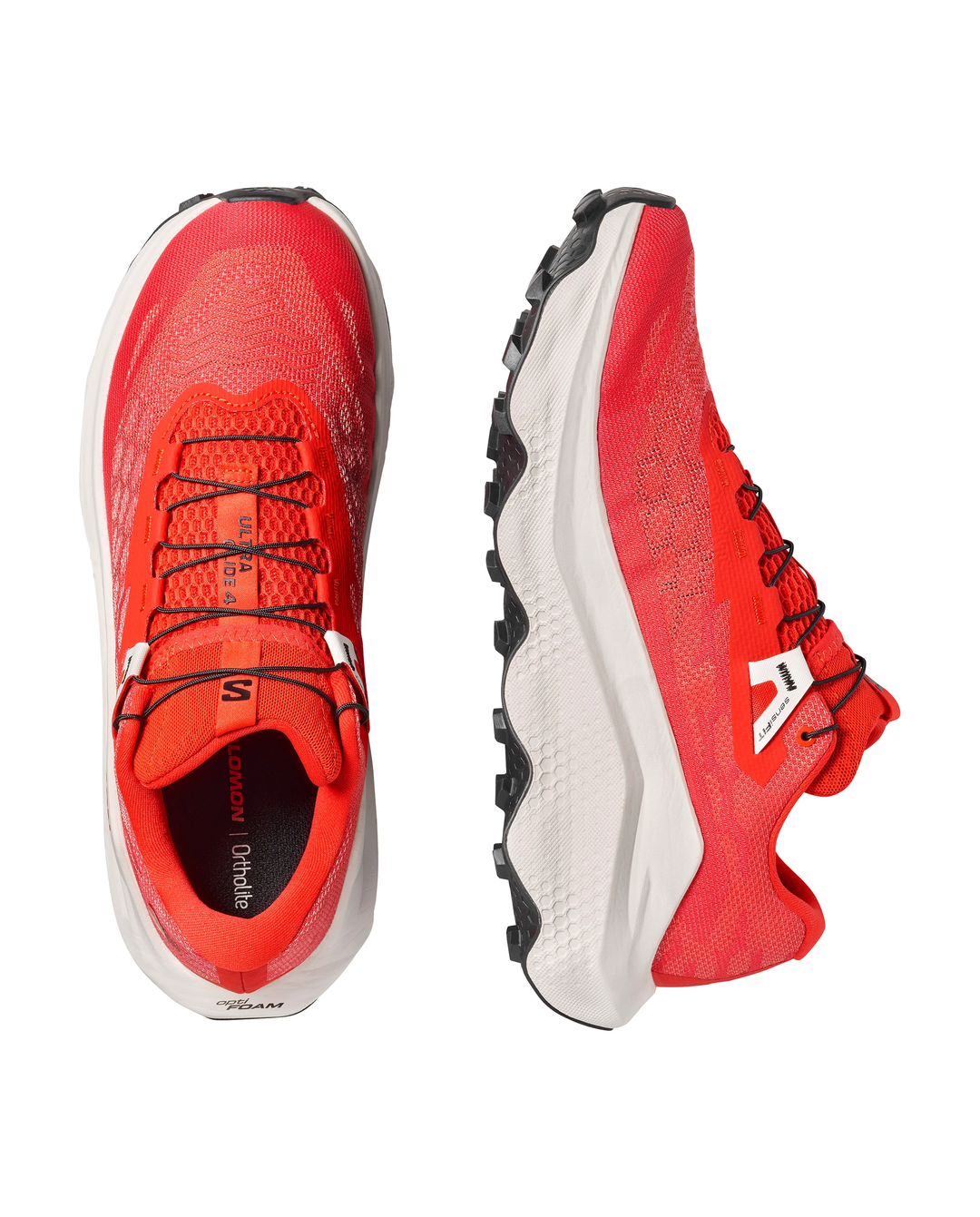 Salomon Mens Ultra Glide 4 - Fiery Red/Vanilla Ice/Black - Trail - SS26