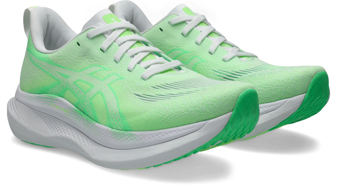 Asics Womens Glideride Max 2 - White/Vital Green - Neutral - SS26