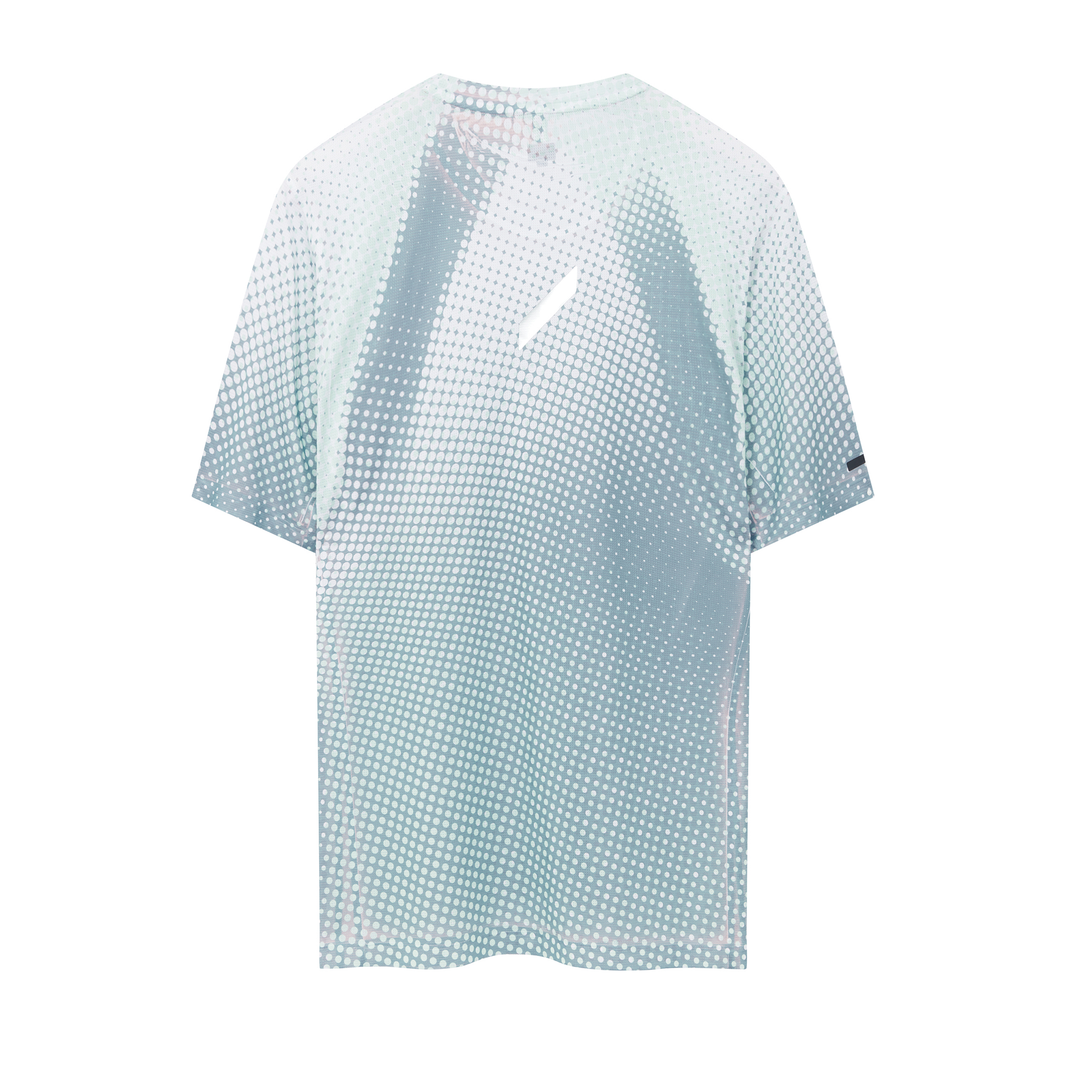 Soar Mens Printed Tech T - Grey/Sage Dots - SS26