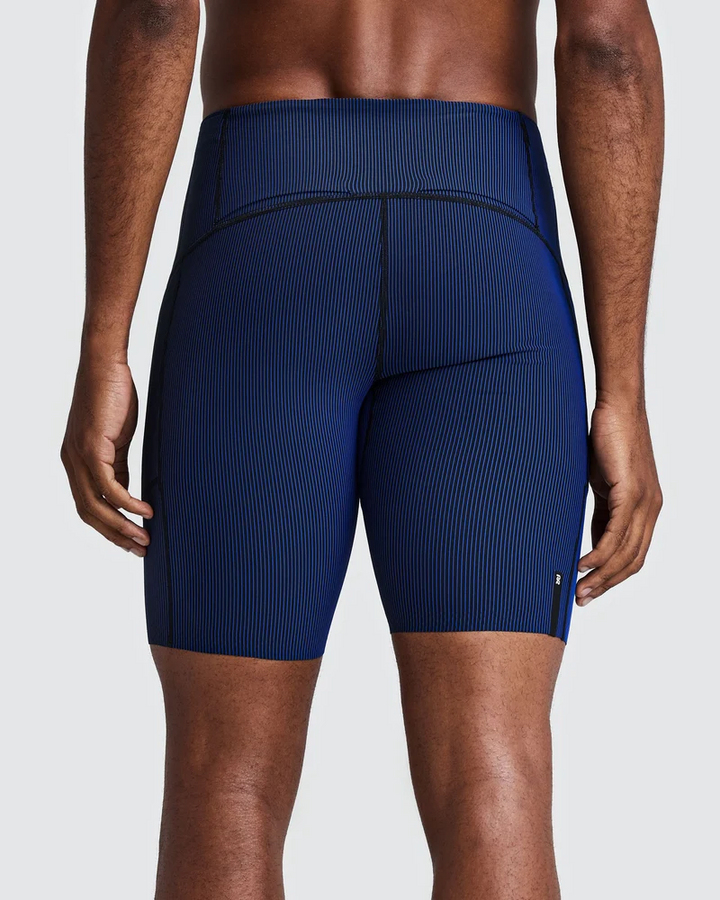Bandit Men's Striped Cadence Half Tights - Black/Bauhaus Blue - AW26