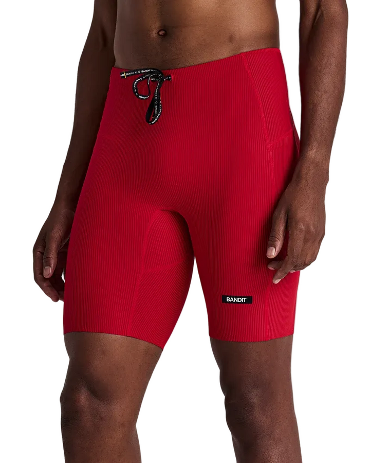 Bandit Men's Striped Cadence Half Tights - Oxide Red/Signal Red - AW26
