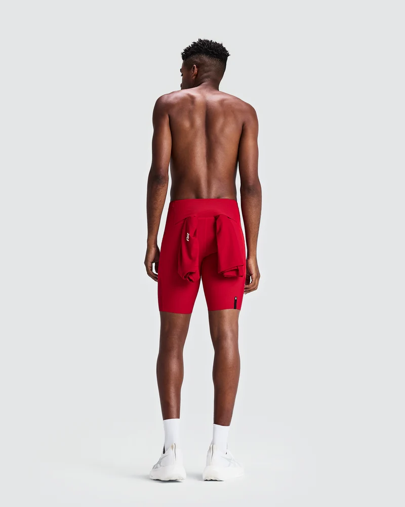Bandit Men's Striped Cadence Half Tights - Oxide Red/Signal Red - AW26