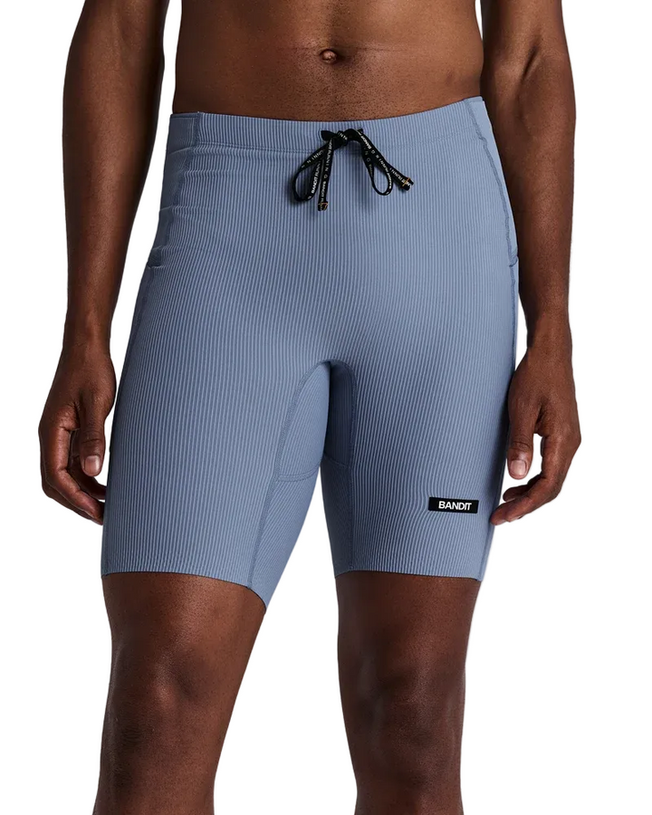Bandit Men's Striped Cadence Half Tights - Steel Horizon/Pavillion Blue - AW26