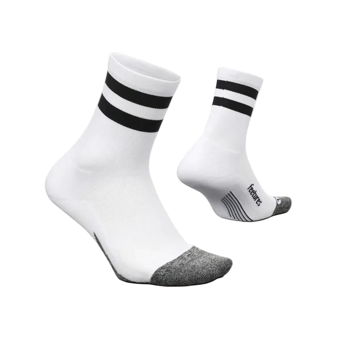 Feetures Elite Light Cushion Mini Crew – Weißer High-Top-Streifen